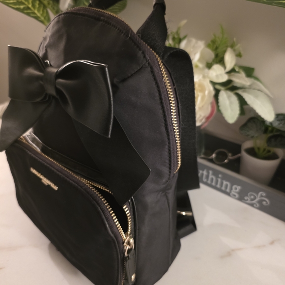 Karl Lagerfeld Black Bow Backpack - Picture 3 of 7